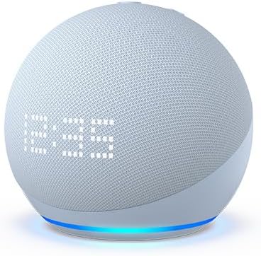 Echo Dot Smart speaker with clock and Alexa.